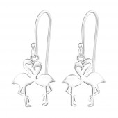 Cercei din argint flamingo DiAmanti DIA37262